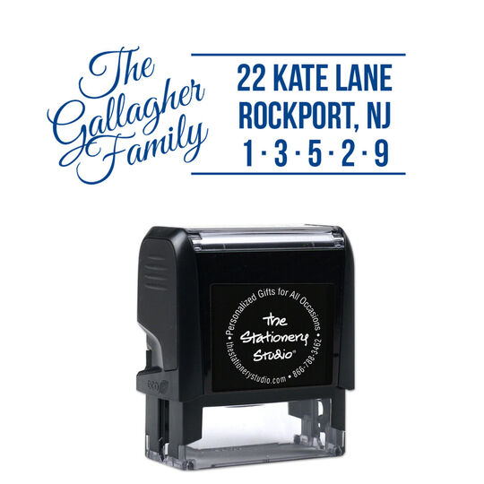 Gallagher Rectangular Address Self-Inking Stamp